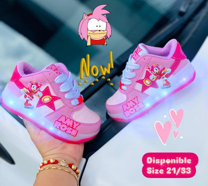 TENIS DE SONY Y AMY ROSE CON LUCES